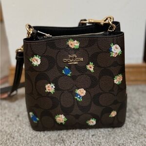 Coach Black Floral Crossbody Bag